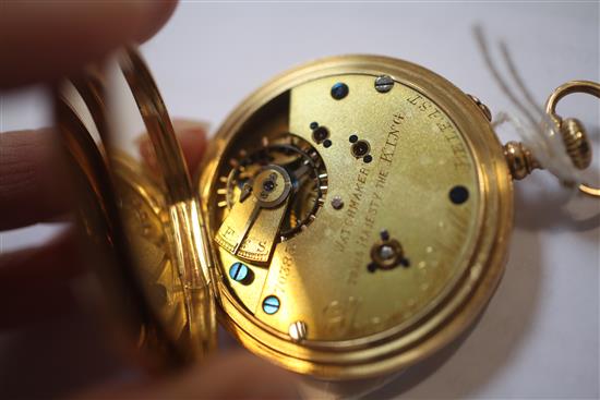 An Edwardian 18ct gold keyless lever open faced pocket watch by Sharman D. Neill,